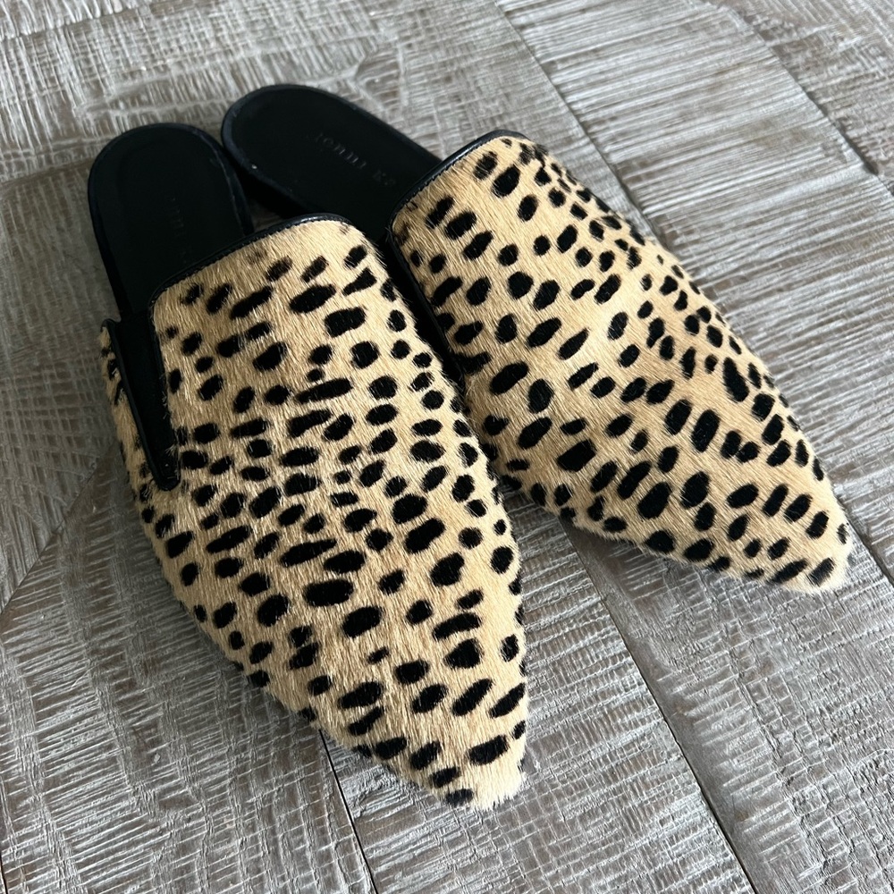 Jenni Kayne best selling Cheetah faux hair mule Size 38 (US size 8)